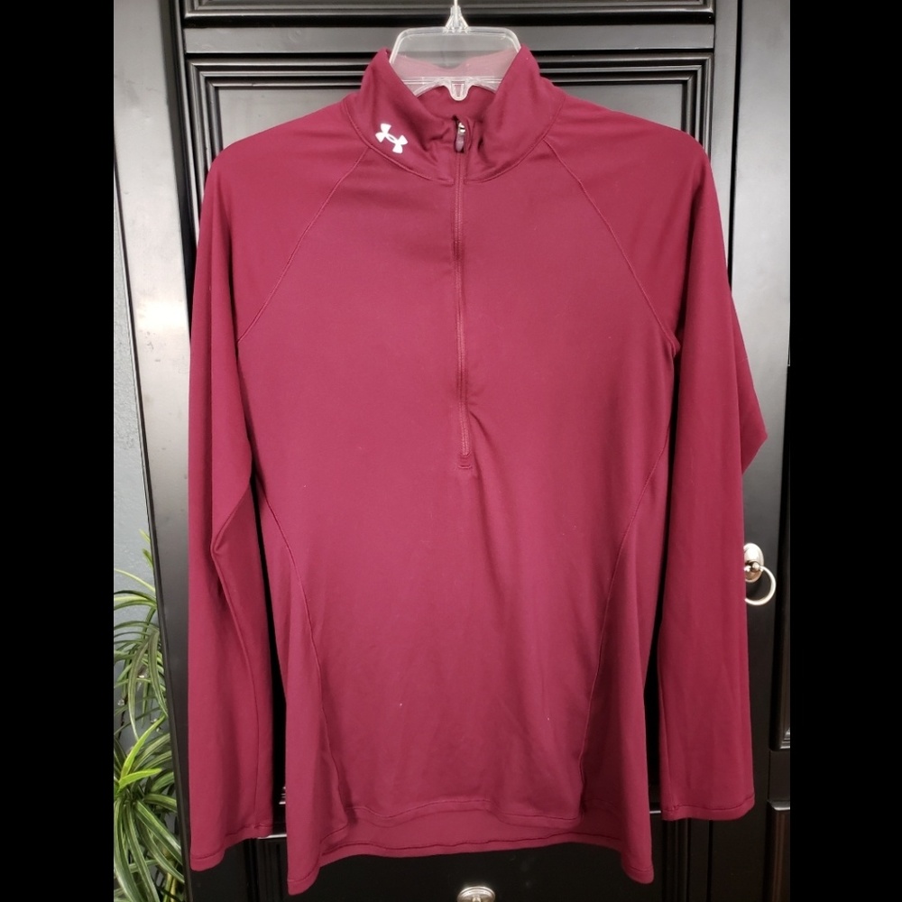 Half-zip maroon jacket